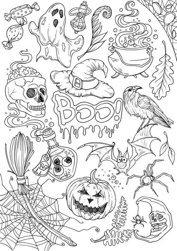 Halloween coloring page 24