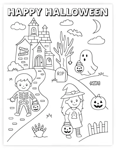 Halloween coloring page 30